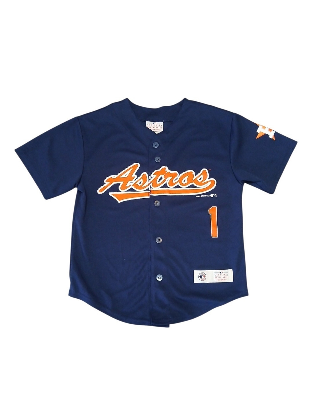 Kids Houston Astros Button-Up Jersey Carlos Correa M(8-10) #104